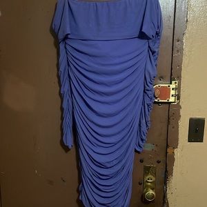 Purple Dress with Ruched